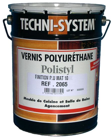 Bidon 5 litres vernis de finition bi-couche polyuréthane 2065 mat 10 -  Vente outillage bois - FTFI