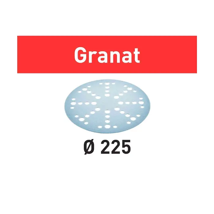 Disque abrasif Ø225 mm grain P60 Granat StickFix boîte de 25