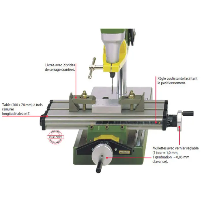 Micro-table à coordonnées KT 70 pour MB 140/S et TBM 220