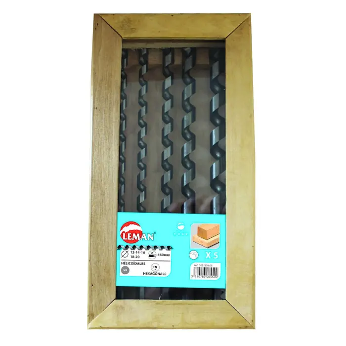 Coffret 5 mèches de charpente HSS 460 mm