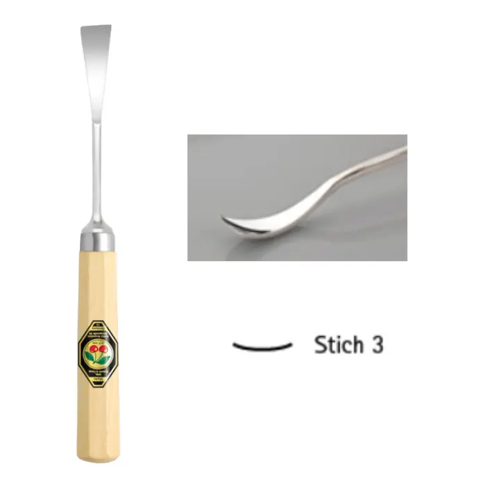 Gouge coudée sculpter coupe n°3 16 mm