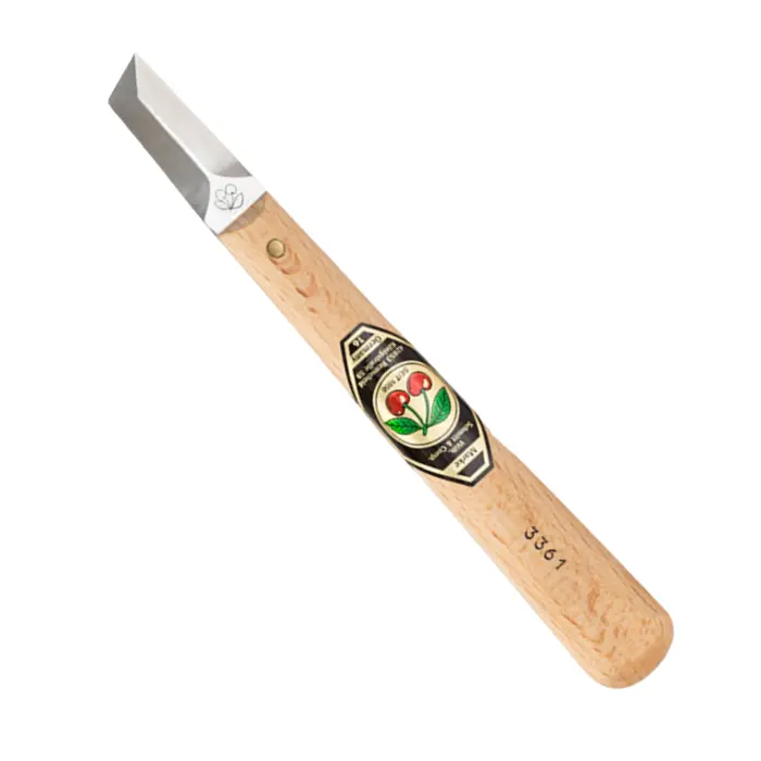 Couteau de sculpteur lame droite tranchant trilatéral