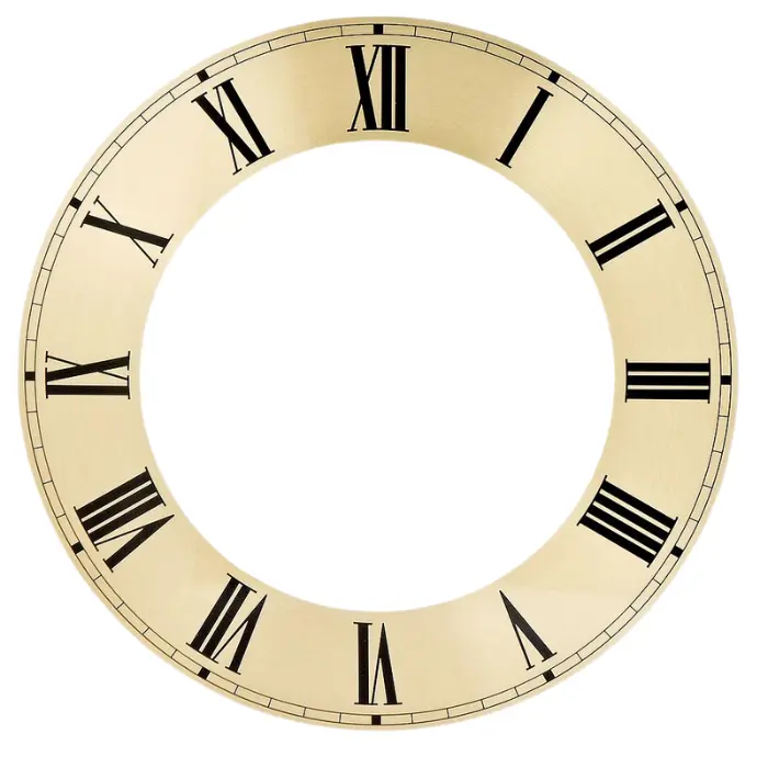 Cadran d'horloge Ø 150 mm chiffres romains