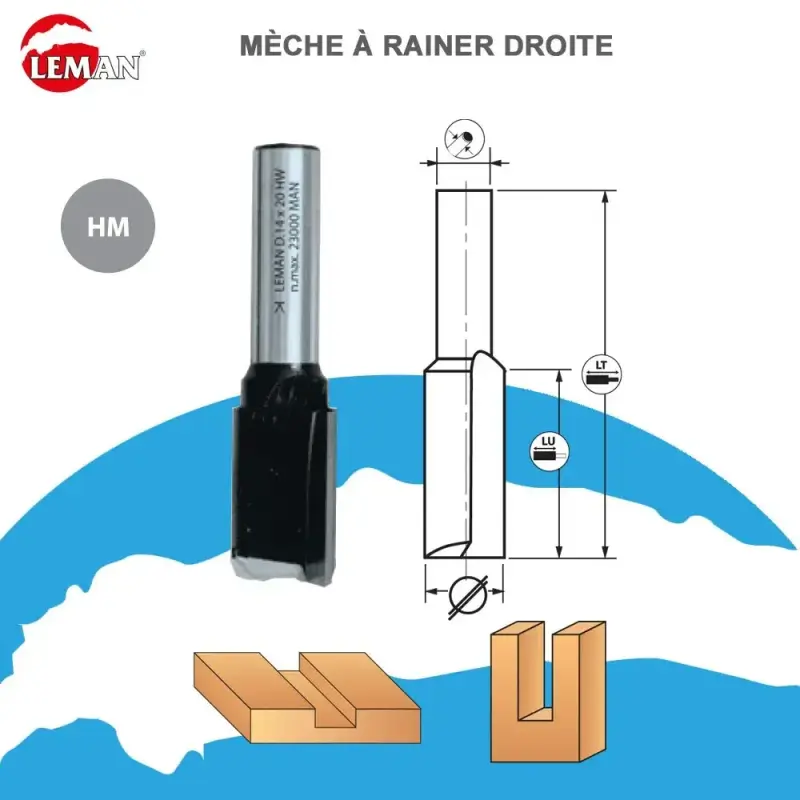 Mèche à rainer droite carbure LU