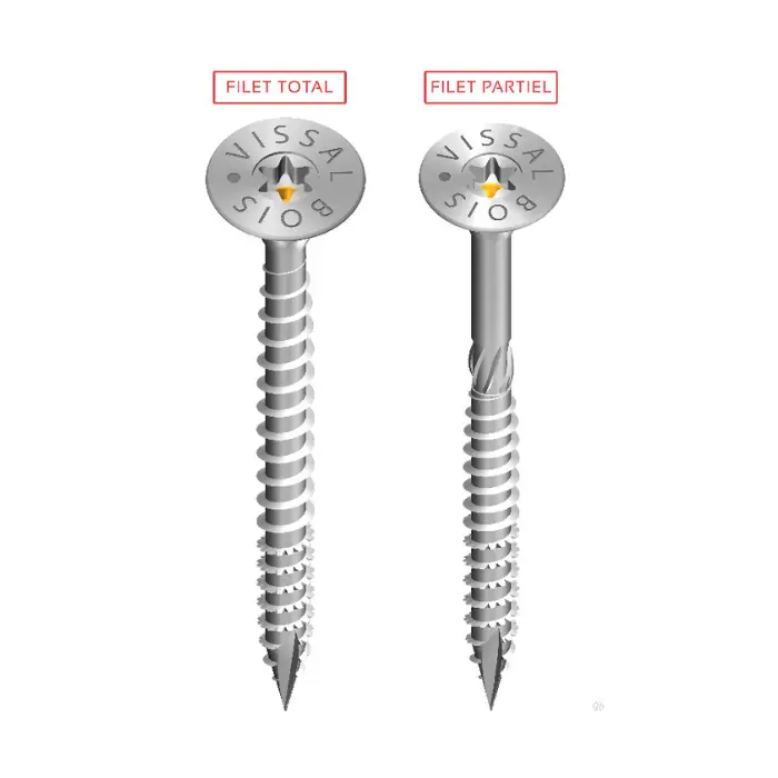 Vis panneaux TF TX 5×70 mm filetage partiel (boîte 200) - TTape