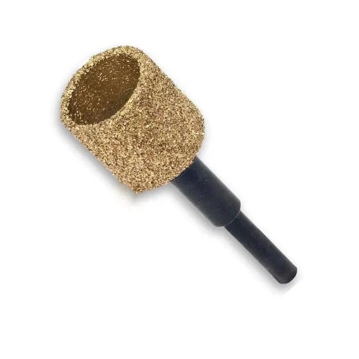 Fraise cylindrique creuse Ø9×12 mm queue 3,2 mm grain 80 - DuraGrit