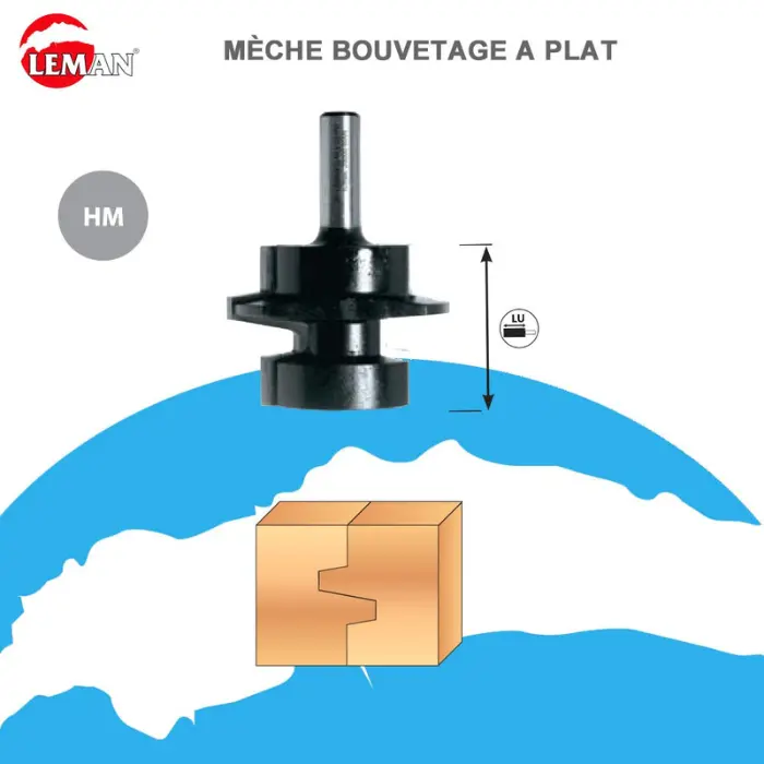 Mèche 1/4 de rond HM R U queue 8 mm