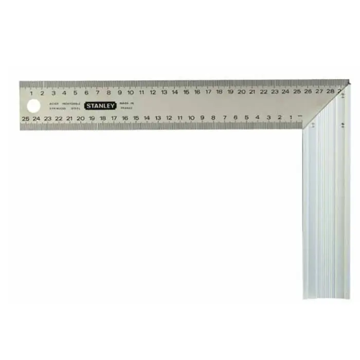 Équerre menuisier 250 × 140 mm, tri/mitre