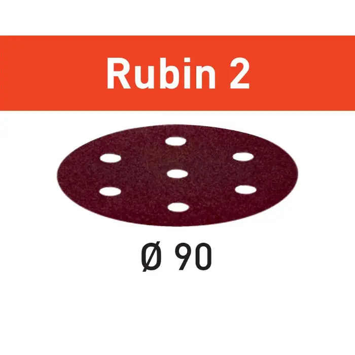 Disques abrasifs Ø90 mm P40 boîte de 50 - Rubin 2