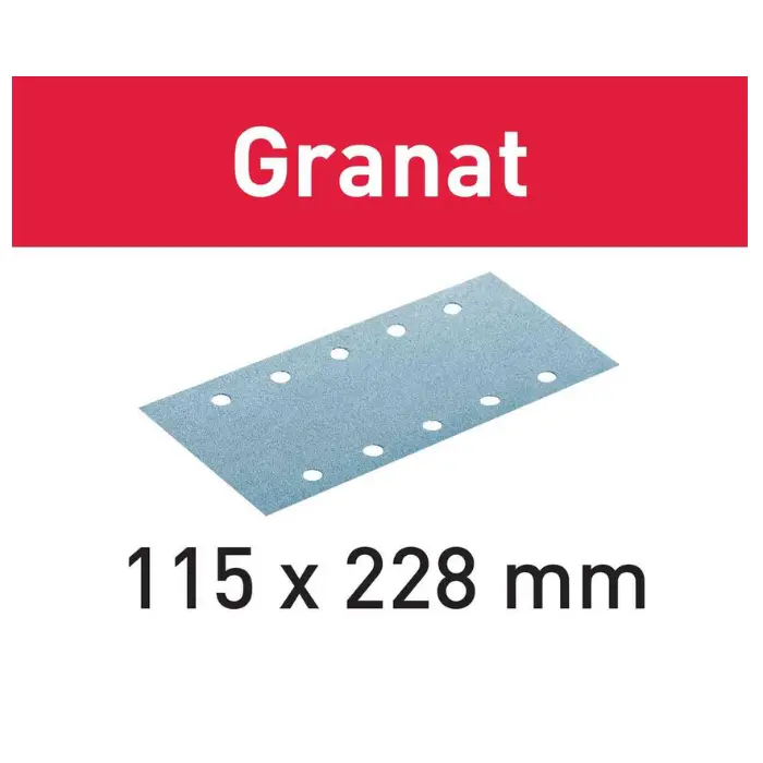 Abrasif StickFix 115×228 mm P100 Granat boîte de 100