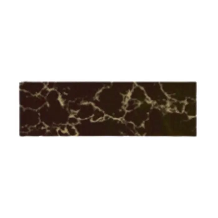 Plaquette pierre reconstituée 105×35×5 mm - Noir avec filet or