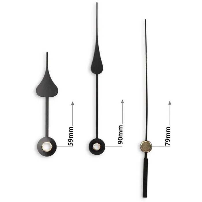 Jeu d'aiguilles style J 9 cm - noires
