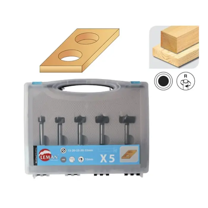 Coffret 5 mèches à façonner carbure Ø15 à Ø35 mm