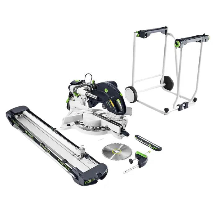 Scie à onglets radiale 1600 W set avec châssis - KAPEX KS 120 REB UG