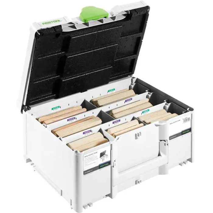 Assortiment tenons DOMINO XL hêtre D12/D14 128 pcs