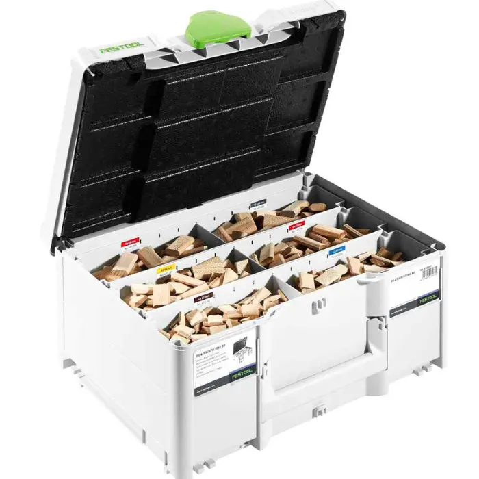 Assortiment tenons DOMINO hêtre D4 à D10 1060 pcs