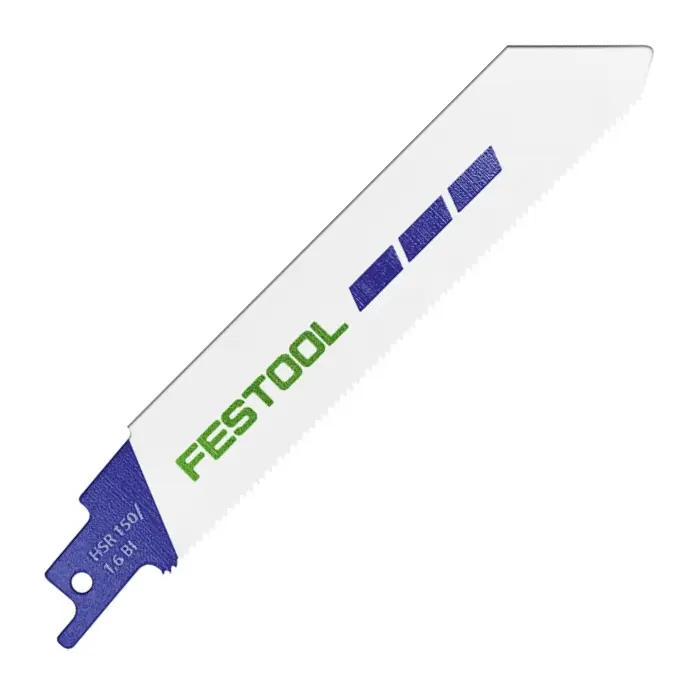 Lames de scie sabre métal/inox 150 mm bimétal 16 TPI (×5) - HSR 150/1,6 BI