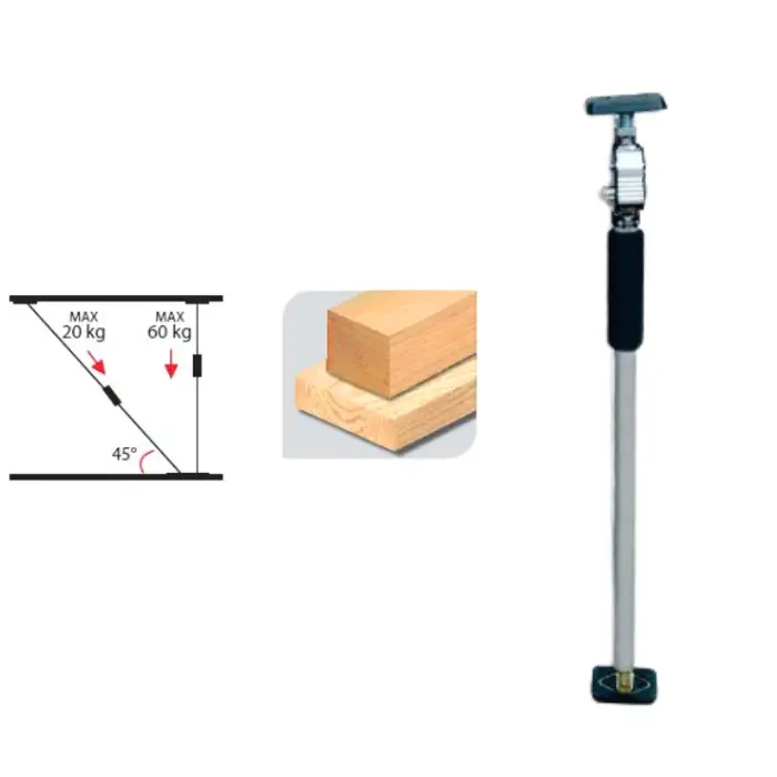Étai extensible 160-290 cm 50 kg