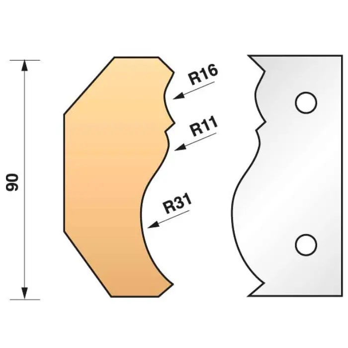 Fer profilé HT 90 mm n°351 - jeu de 2