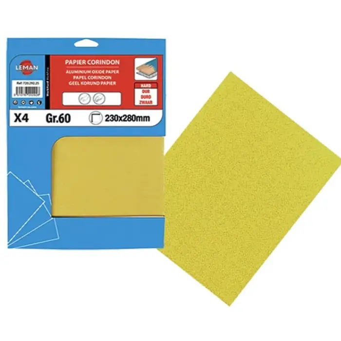 Feuilles abrasives corindon grain 230×280 mm boîte 50
