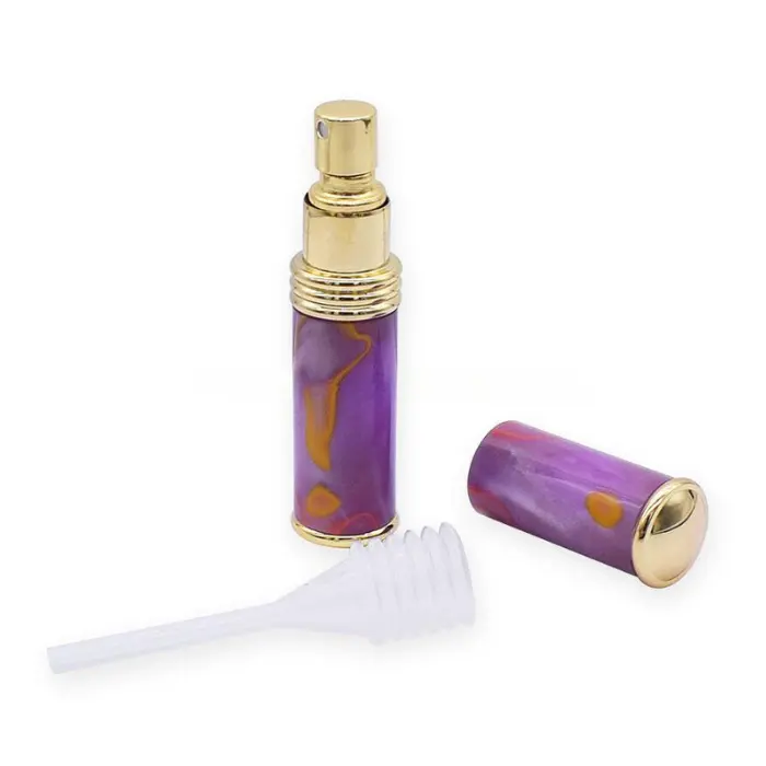 Atomiseur de parfum plaqué or 10 ct 1 côté plat / 1 côté bombé