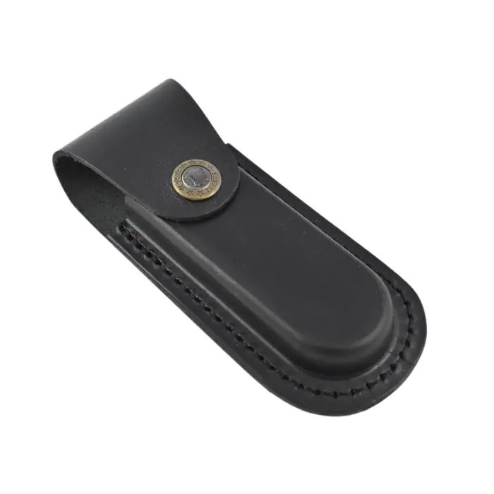 Étui court en cuir pour couteau pliant 115-120 mm