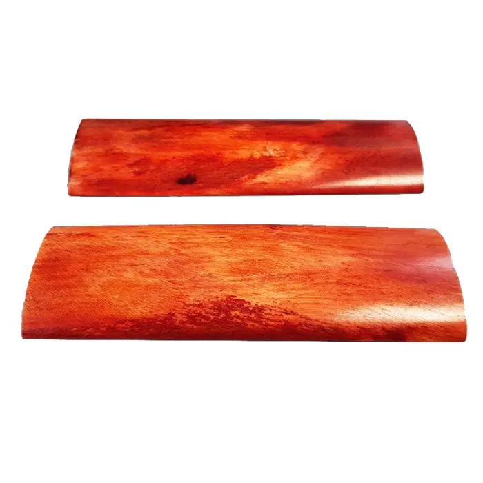 Plaquettes de manche os de chameau stabilisé 122×38×6 mm - Ambre foncé