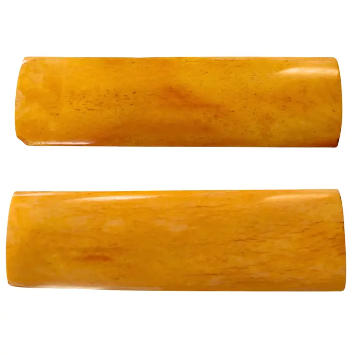Plaquettes os de chameau stabilisé ambre jaune 127×38×6 mm