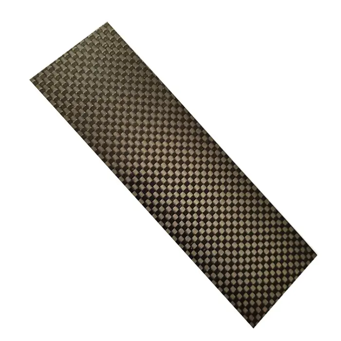 Plaquette fibre de carbone tissée 120×40×3 mm