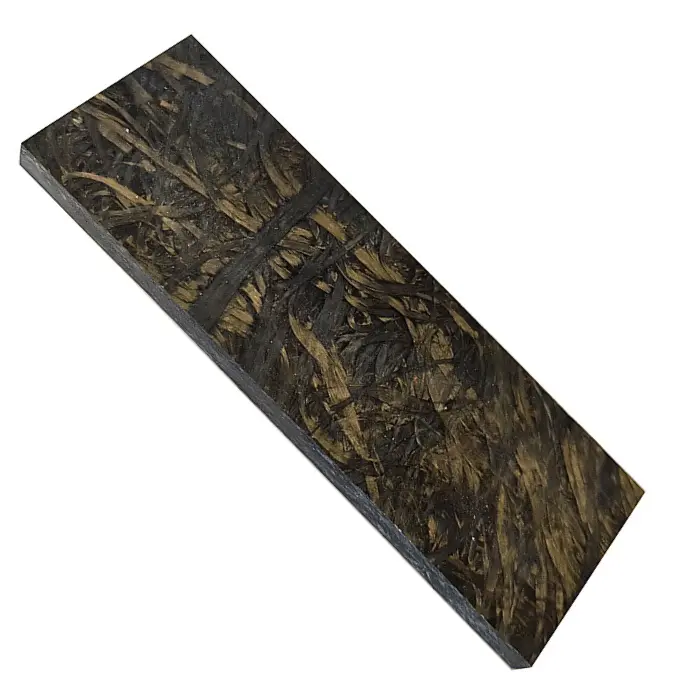 Plaquette fibre de carbone motif damas 120×40×3 mm