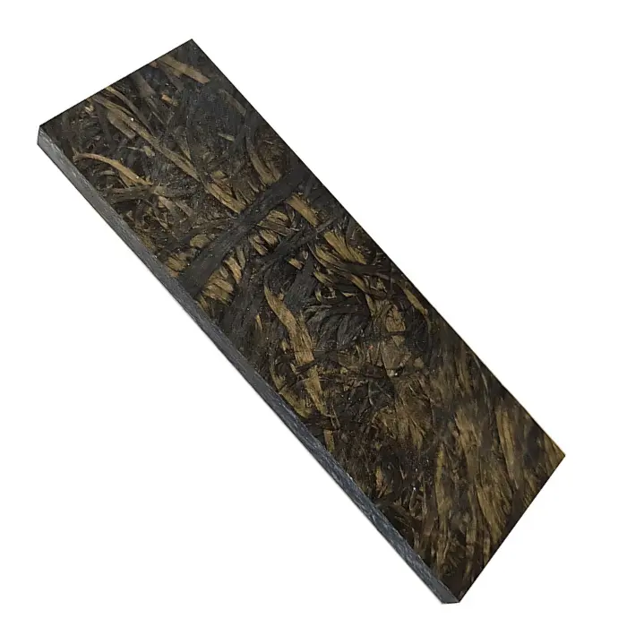 Plaquette fibre de carbone motif damas 120×40×6 mm