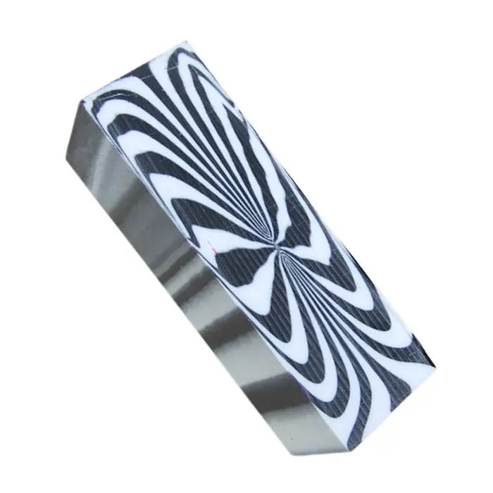 Ébauche de manche polyester zèbre 30×35×114 mm