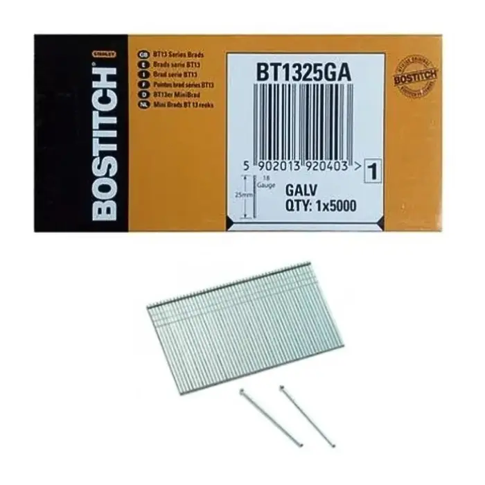 Minibrad galvanisé J18 25 mm - boîte 5000