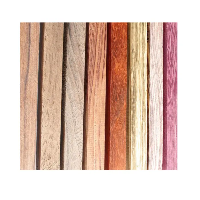 Lot de 8 carrelets bois foncés et précieux 20 × 20 × 200 mm pour stylo