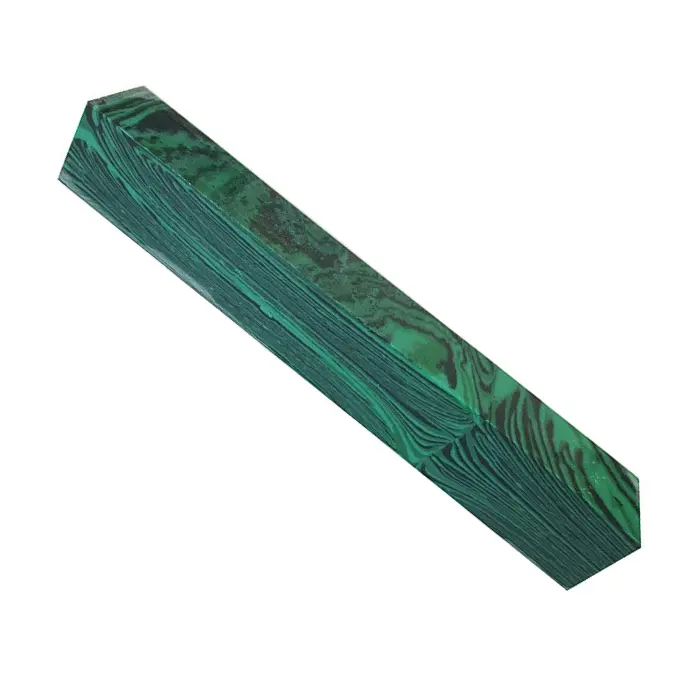 Carrelet Pierre reconstituée Malachite filet serré 19 × 19 × 130 mm