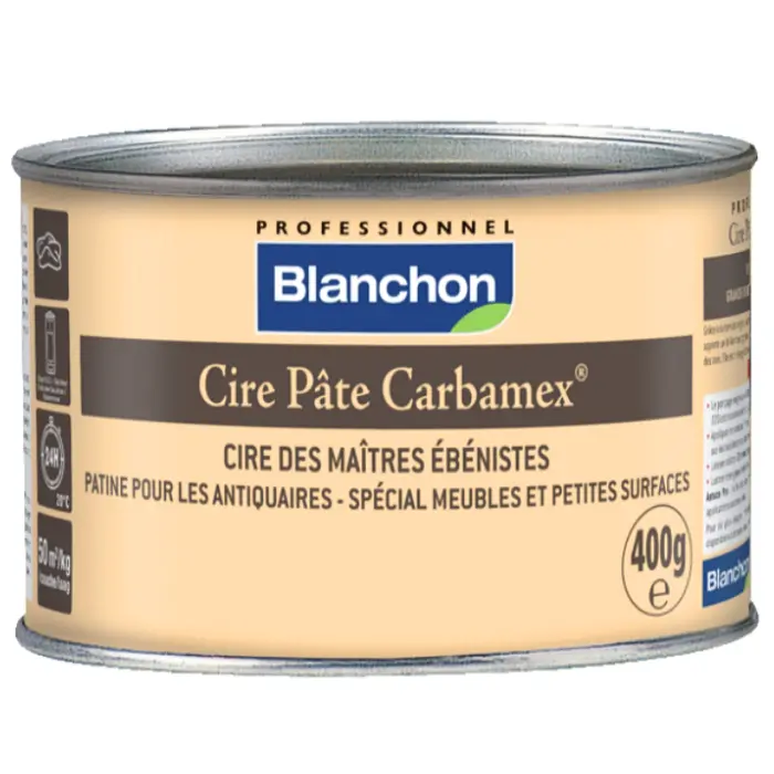Cire pâte carnauba Antic Foncé 400 g - Carbamex