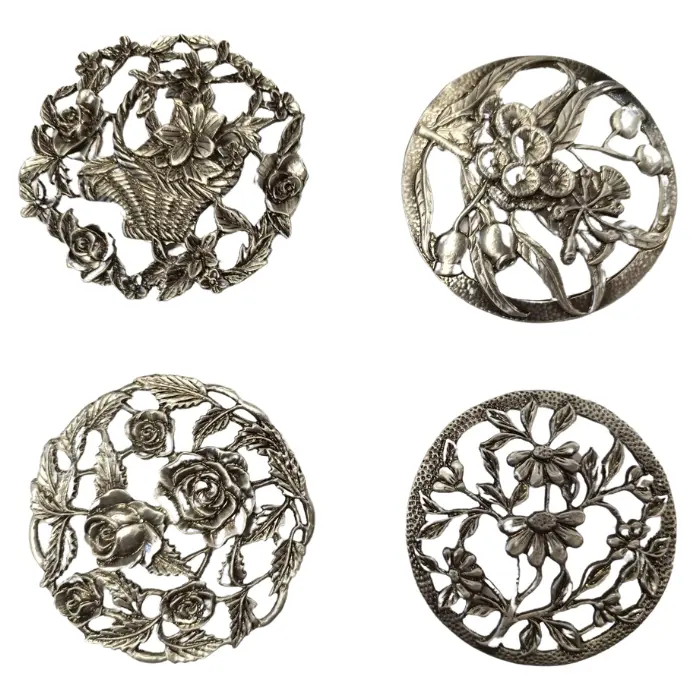 Couvercles pour boîtes thème Floral - lot de 4