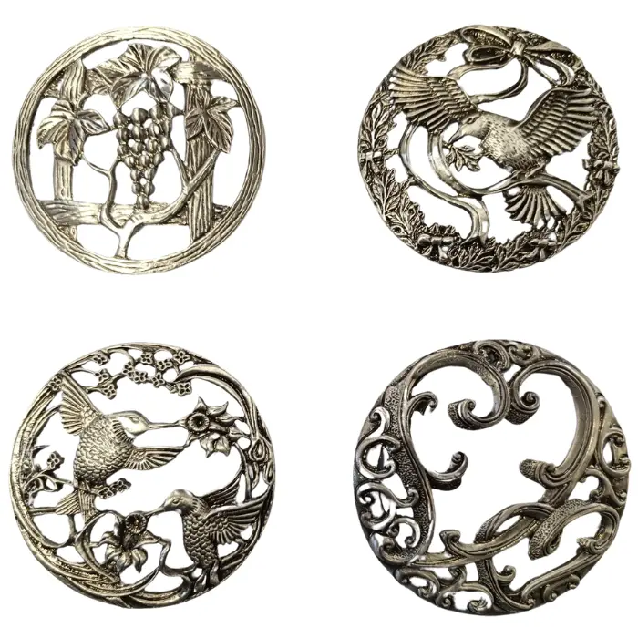 Couvercles pour boîtes thème Nature - lot de 4
