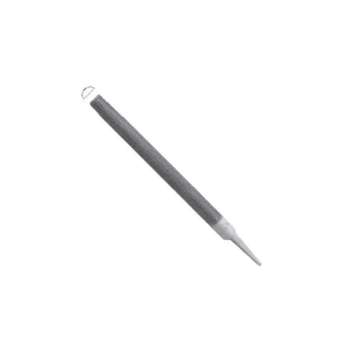 Lime à bois mi-ronde 250 mm section 25×7 mm avec manche