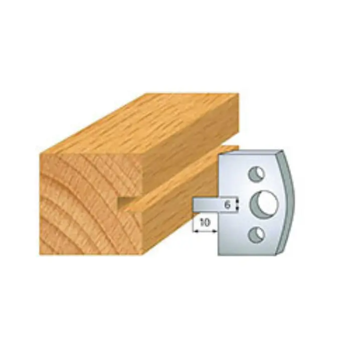Jeu de 2 contrefers rainure 6 mm N°016 HT 40 mm