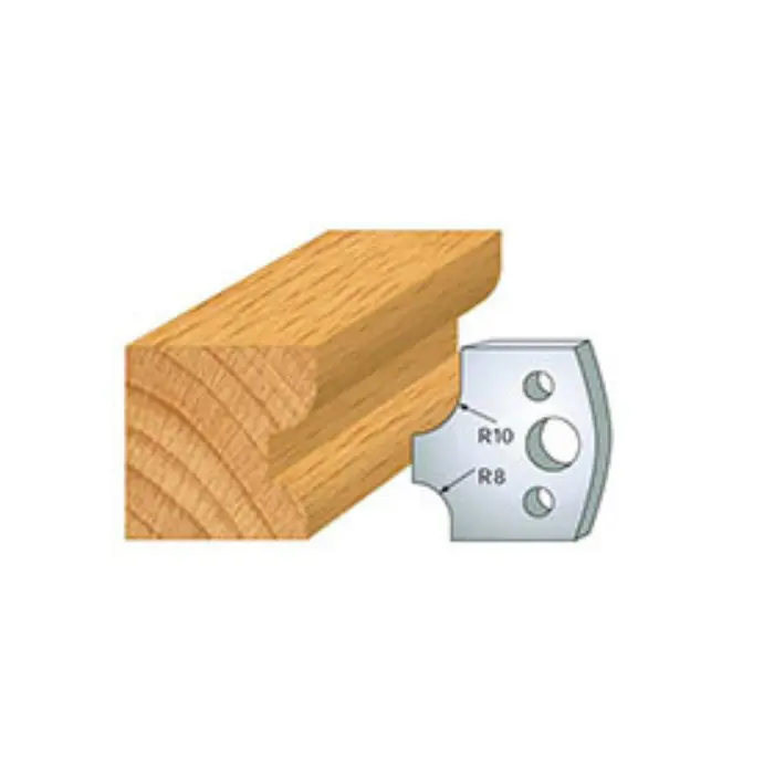 Jeu de 2 contre-fers HT 40 mm profil 1/4 rond 10 et 8 mm N°040
