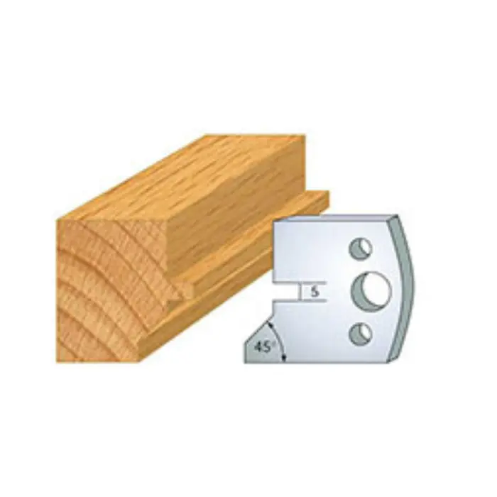 Jeu de 2 fers languette chanfrein isocèle N°083 HT 40 mm