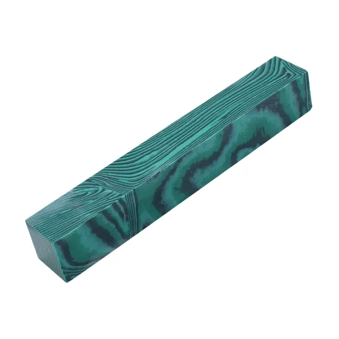 Carrelet pierre reconstituée Malachite filet large 19×19×130 mm