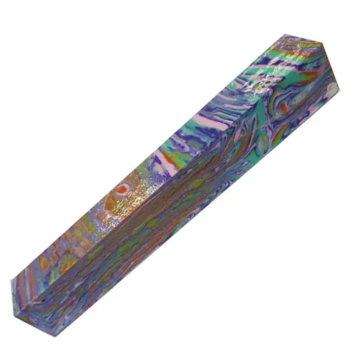Carrelet pierre reconstituée 19×19×130 mm - Agate Peacock