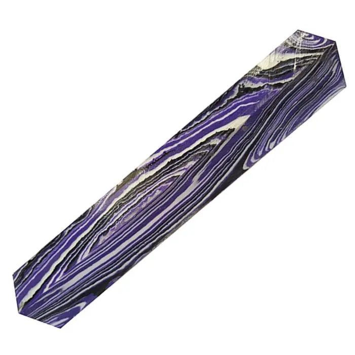 Carrelet pierre reconstituée 19×19×130 mm - Agate violette ondulée