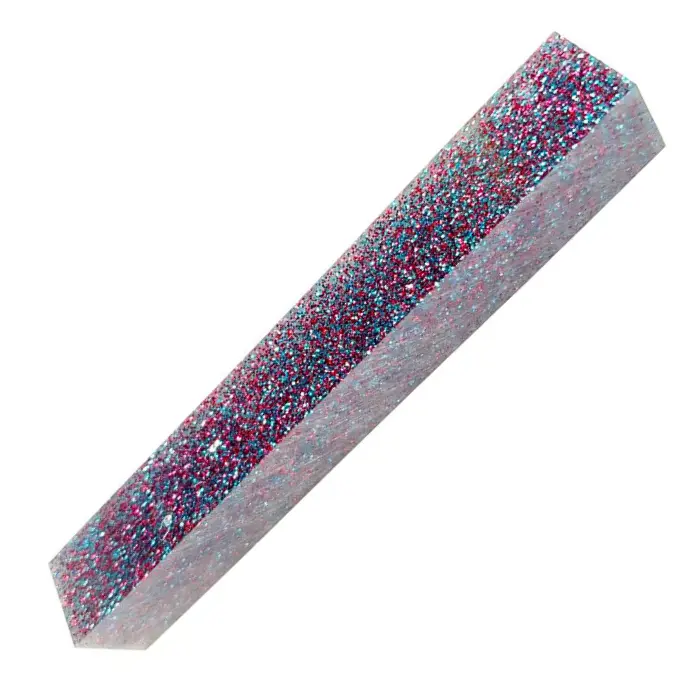 Carrelet résine Glitter ~21×21×150 mm - Multi