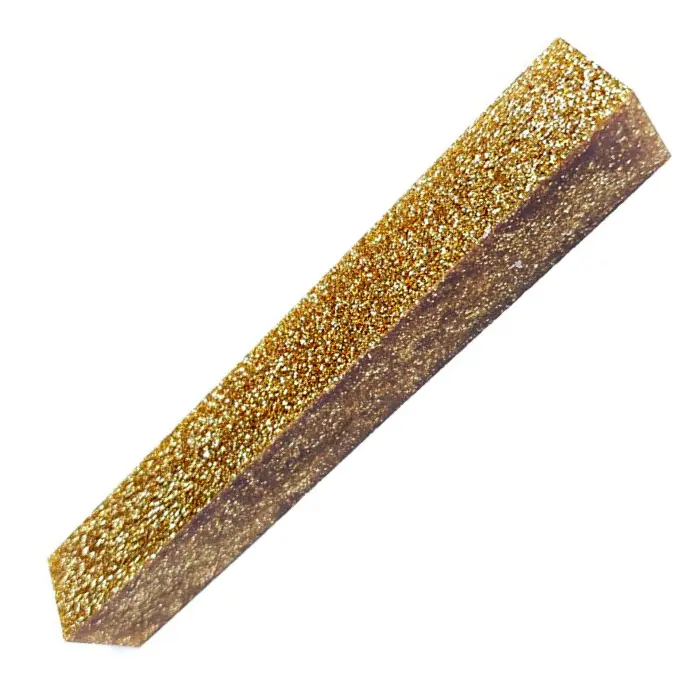 Carrelet résine Glitter 21×21×150 mm - Or