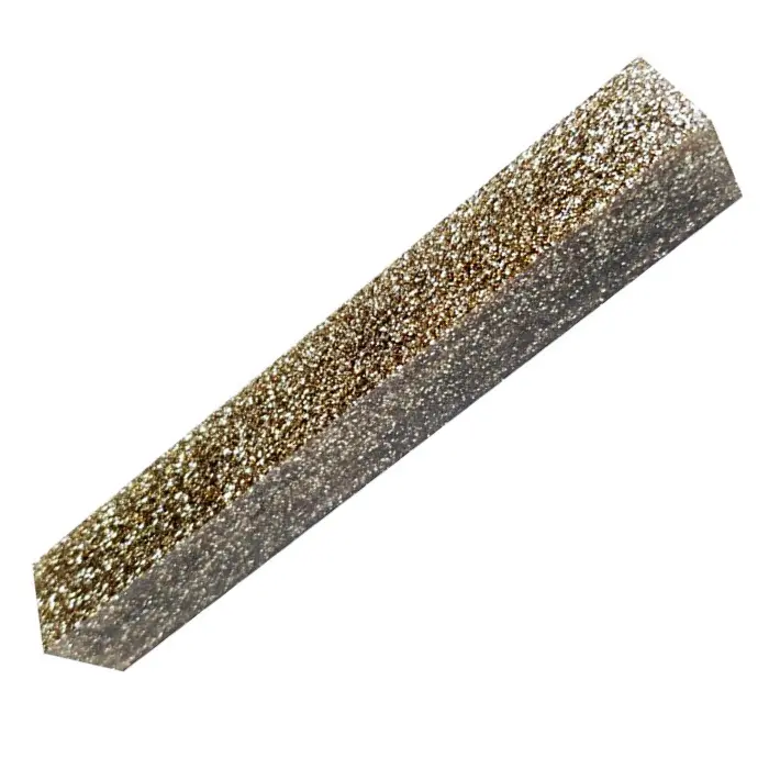 Carrelet résine Glitter 21×21×150 mm - Platine