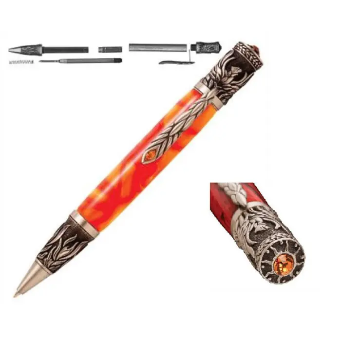 Mécanisme stylo à bille étain antique · Phoenix Hermione