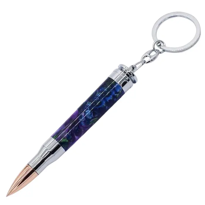 Mécanisme porte-clés Mini Cartouche chromé avec culasse